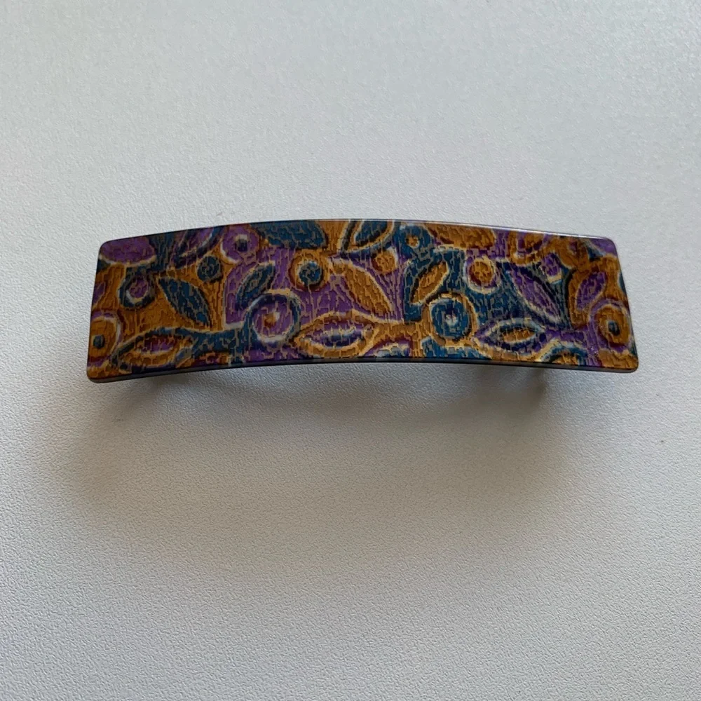 Floral Paisley Pattern Hair Clip Barrette